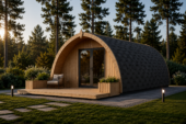 Gartenhaus BRITA 4x8 m, 24 m² 44mm