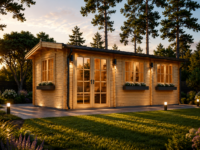 Gartenhaus ELENA (44 oder 66 mm) – 6,6 × 3 m (20 m²)