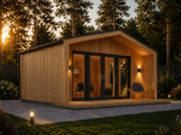 Gartenhaus ELSA (34 mm + Holzverschalung), 5x3m, 15m²