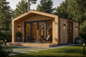 Gartenhaus ELSA (34 mm + Holzverschalung), 5x5m, 25m² Isoliert