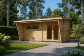 Gartenhaus aus Holz HANS (44mm), 6x3m, 18m²