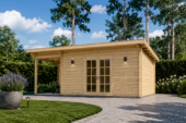 Premium Gartenhaus KARL (34mm) 5x4m, 20m² + 8m² Terrasse – Bild 3