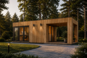 Gartenhaus PREMIUM mit Terrasse 5x3 m, 15 m² + 9 m² Isoliert