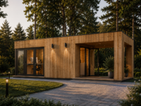 Gartenhaus PREMIUM mit Terrasse 5x3 m, 15 m² + 9 m² Isoliert Extra Isoliert