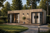 Gartenhaus PREMIUM (34mm + Holzverschalung), 7.5x4m, 30m²