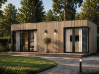 Gartenhaus PREMIUM (34mm + Holzverschalung), 7.5x4m, 30m² Extra Isoliert