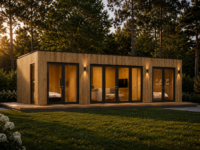 Holzhaus Tobi (34mm + Holzverschalung), 10.5x4.5m, 47m²