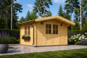 Premium Gartenhaus RUDI (34mm) 4x3m, 12m²