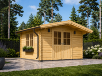 Premium Gartenhaus RUDI (34mm) 4x3m, 12m²