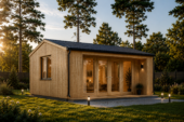 Gartenhaus TAURUS (34mm + Holzverschalung), 5x4m, 15m²
