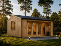 Gartenhaus TAURUS (34mm + Holzverschalung), 5x4m, 15m²