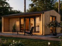 Gartenhaus TAURUS (34 mm + Holzverschalung), 7x4 m, 28 m²