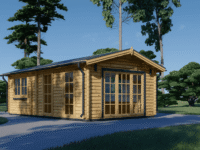 Blockbohlenhaus MORITZ, 4.2x7.5m, 32m²
