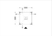Gartenpavillon FERL (44mm), 3x3m, 9m² – Bild 5