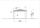 Gartenpavillon FERL (44mm), 3x3m, 9m² – Bild 7