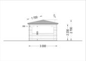 Gartenpavillon FERL (44mm), 3x3m, 9m² – Bild 8