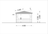 Gartenpavillon FERL(44mm), 4x4m, 16m² – Bild 7
