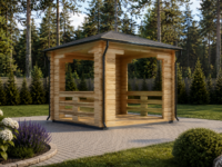 Gartenpavillon FERL(44mm), 4x4m, 16m²