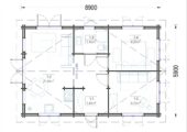 Blockbohlenhaus GRAZ (44+44 mm Isoliert) · 54 m² – Bild 6