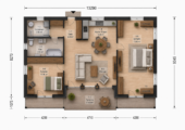Holzwohnhaus Florenz Isoliert, 66 mm + Holzverschalung, 84 m² – Bild 5