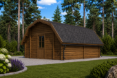 Holzgarage Kansas (44mm), 5x6m, 30m² – Bild 3