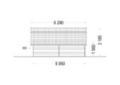 Holzgarage Kansas (44mm), 5x6m, 30m² – Bild 7