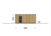 Holzgarage mit Flachdach (34mm + Holzverschalung), 5x6m, 30m² – Bild 11