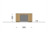 Holzgarage mit Flachdach (34mm + Holzverschalung), 5x6m, 30m² – Bild 12