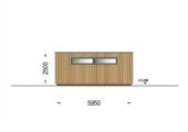 Holzgarage mit Flachdach (34mm + Holzverschalung), 5x6m, 30m² – Bild 8