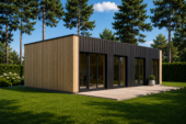 Holzhaus BERTA 2 (44 mm + Holzverschalung), 60 m² Isoliert – Bild 4