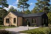 Holzhaus VALENTIN (44mm + Holzverschalung) 80 m² Extra Isoliert – Bild 3