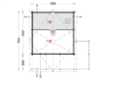 Blockbohlenhaus INNSBRUCK (44+44 mm · Extra Isoliert) · 36 m² + 14 m² Schlafboden – Bild 6