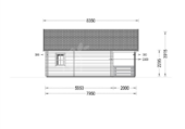 Blockbohlenhaus INNSBRUCK (44+44 mm · Extra Isoliert) · 36 m² + 14 m² Schlafboden – Bild 8