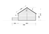 Blockbohlenhaus INNSBRUCK (44+44 mm · Extra Isoliert) · 36 m² + 14 m² Schlafboden – Bild 9