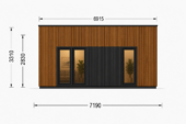 Holzhaus KULM 1 (66 mm + Holzverschalung) 48 m² Isoliert – Bild 9