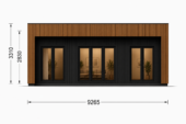 Holzhaus KULM 1 (66 mm + Holzverschalung) 48 m² Isoliert – Bild 6