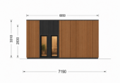 Holzhaus KULM 2 (66 mm + Holzverschalung) 63 m² Isoliert – Bild 7