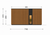 Holzhaus KULM 2 (66 mm + Holzverschalung) 63 m² Isoliert – Bild 9