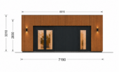 Holzhaus KULM 3 (66 mm + Holzverschalung) 70m²Premium Isoliert – Bild 7
