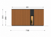 Holzhaus KULM 3 (66 mm + Holzverschalung) 70m²Premium Isoliert – Bild 9