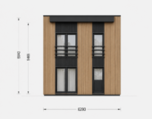 Holzhaus Kulm 4B (Isoliert , 66 mm + Holzverschalung), 49 m² – Bild 6