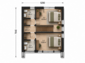 Holzhaus Kulm 4A (Isoliert , 66 mm + Holzverschalung), 49 m² – Bild 5