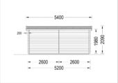 Gartenhaus LAURA mit Anbau (28 mm), 5.2x2.7 m, 7 m² + 7 m² – Bild 5