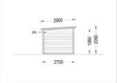 Gartenhaus LAURA mit Anbau (28 mm), 5.2x2.7 m, 7 m² + 7 m² – Bild 6