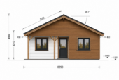 Holzwohnhaus LEIBNITZ (Isoliert, 66 mm + Holzverschalung), 70 m² – Bild 5