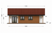 Holzwohnhaus LEIBNITZ (Isoliert, 66 mm + Holzverschalung), 70 m² – Bild 6