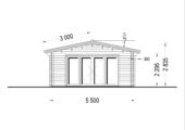 Gartenhaus MARIA (44 + 44 mm) 30 m² Extra Isoliert – Bild 10