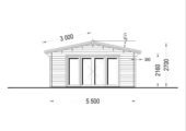 Gartenhaus MARIA (44 mm) 30 m² – Bild 7
