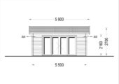 Gartenhaus MARIA (44 mm) 30 m² – Bild 8
