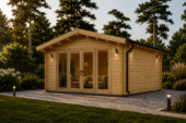 Gartenhaus MARIA (44 + 44 mm) 30 m² Extra Isoliert – Bild 5